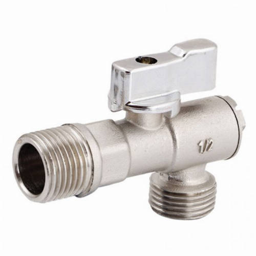 Angle Ball Valve with Filter (Silver Handle)